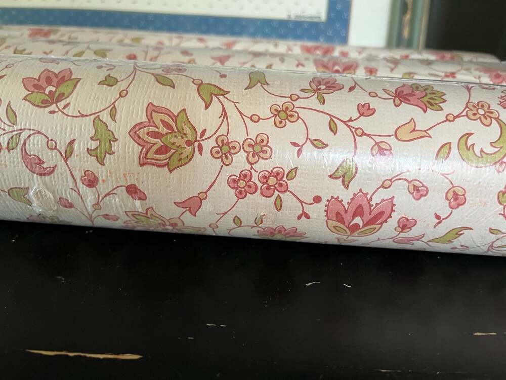Vintage Waldec Pattern 1440 Vinyl Coated Floral Wallpaper Lot of 3 - Picture 3 of 8